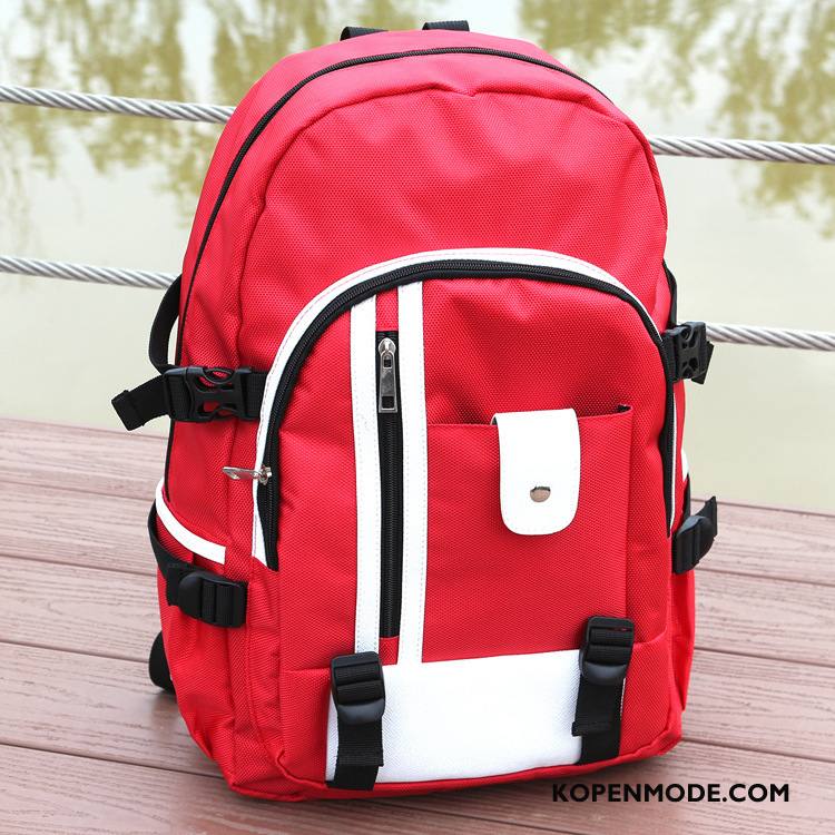 Rugzak Heren Mannen Reizen Vrouwen Outdoor Schooltas Student Rood