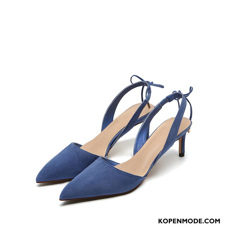 Sandalen Dames Pumps Dunne Sandaal Alle Wedstrijden Zomer Schoenen Blauw