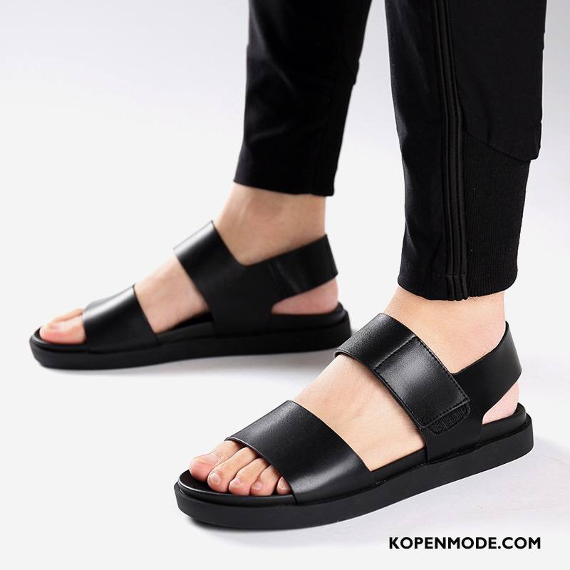 Sandalen Heren Casual Zomer Mode Trend 2018 Outdoor Zandkleur Zwart