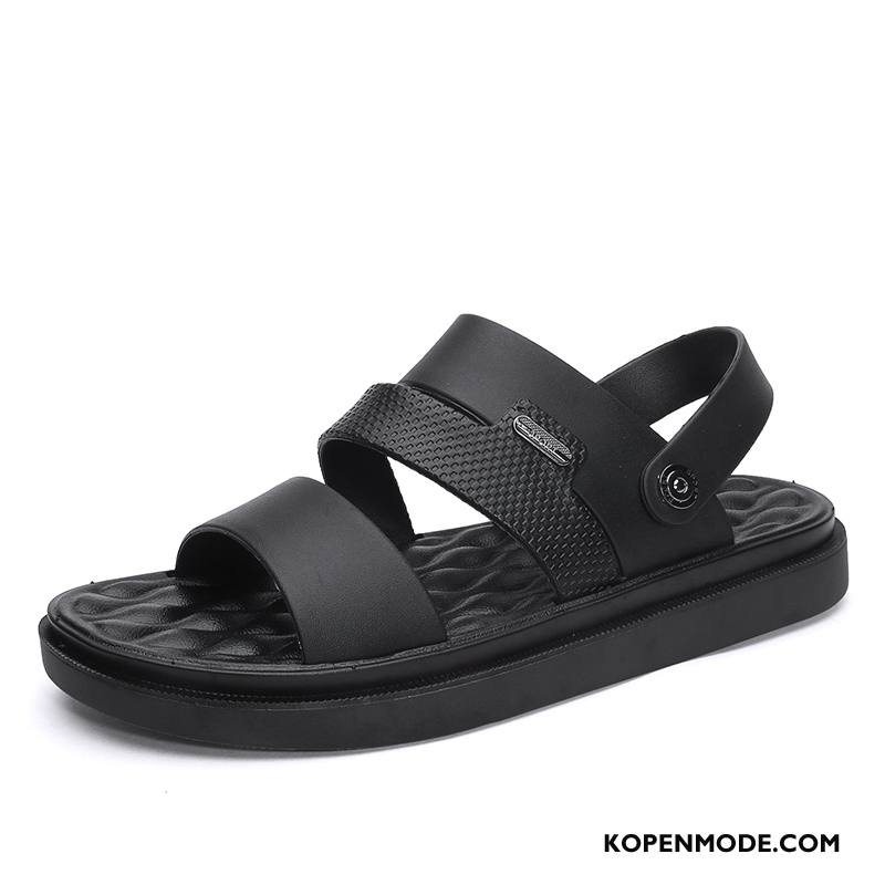 Sandalen Heren Jeugd Casual Alle Wedstrijden Chauffeurs Schoenen Trend Zachte Zolen Zandkleur Zwart