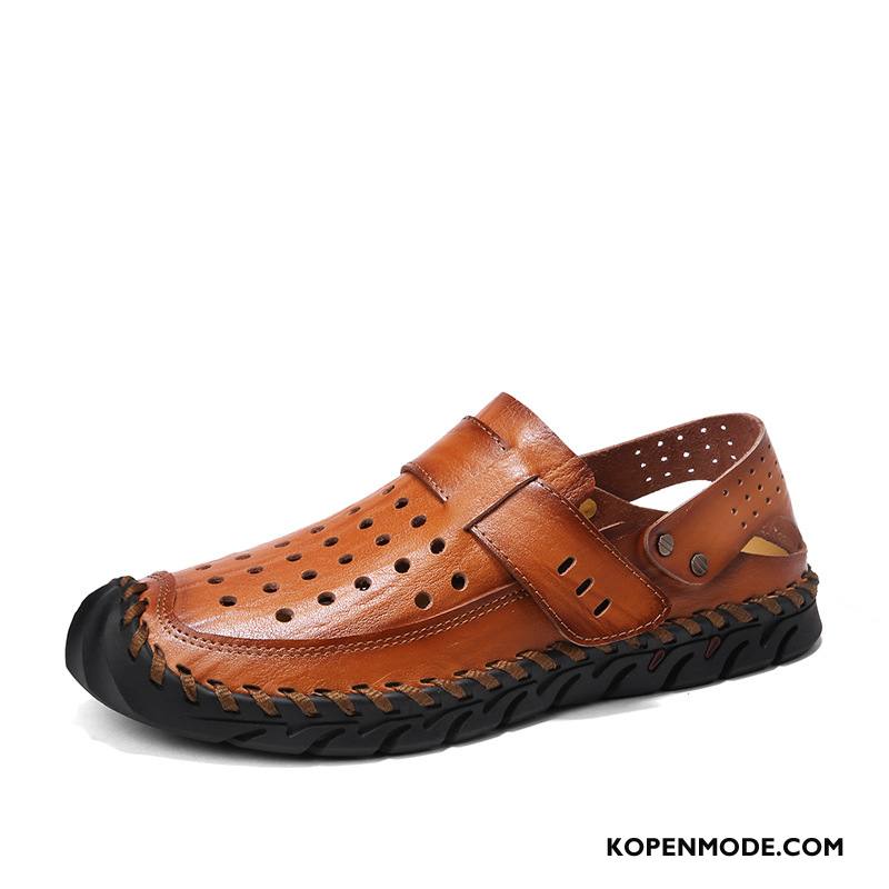 Sandalen Heren Schoenen Trend 2018 Mannen Mode Ademende Bruine