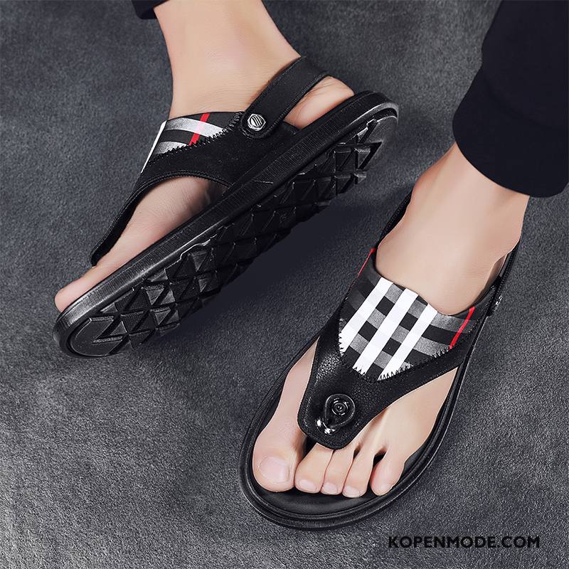 Sandalen Heren Trend Mode Europa Pantoffels Slipper Schoenen Rood Zwart