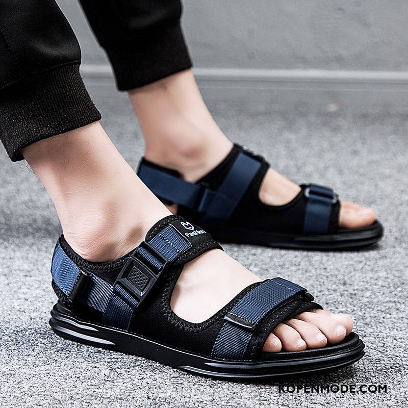 Sandalen Heren Zomer Student Sport Outdoor Casual Sandaal Blauw Zandkleur Zwart