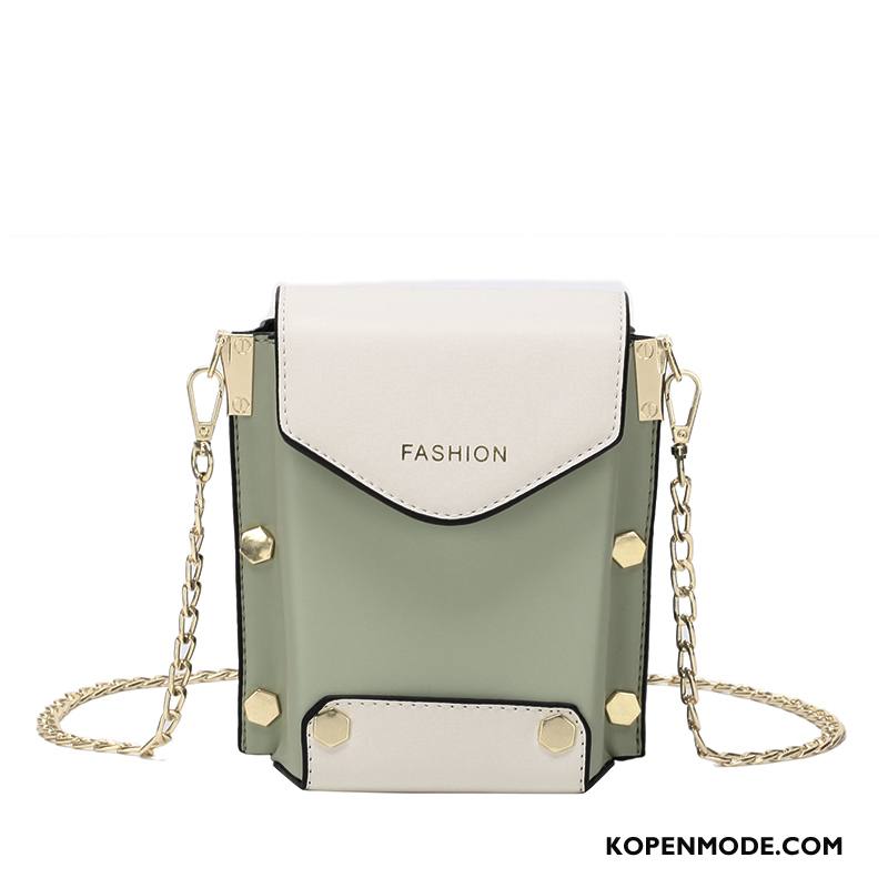 Schoudertas Dames Zomer Elegante Mini Vintage Messenger Tas Ketting Groen