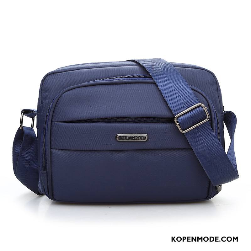 Schoudertas Heren Mannen Messenger Tas Verticaal Nieuw Blauw