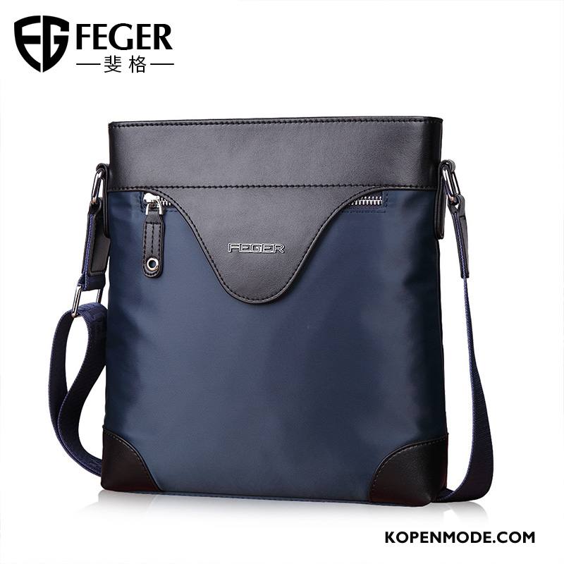 Schoudertas Heren Mannen Trend Messenger Tas Doek Rugzak Casual Blauw