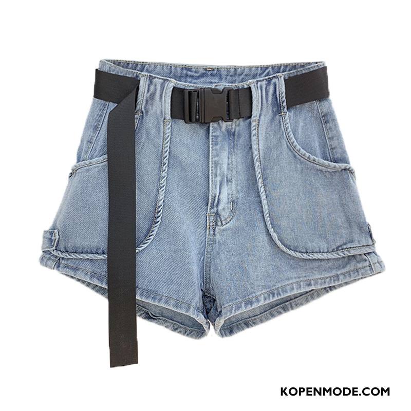 Shorts Dames Korte Broek Denim Zak Losse Student Hete Broek Blauw Rood