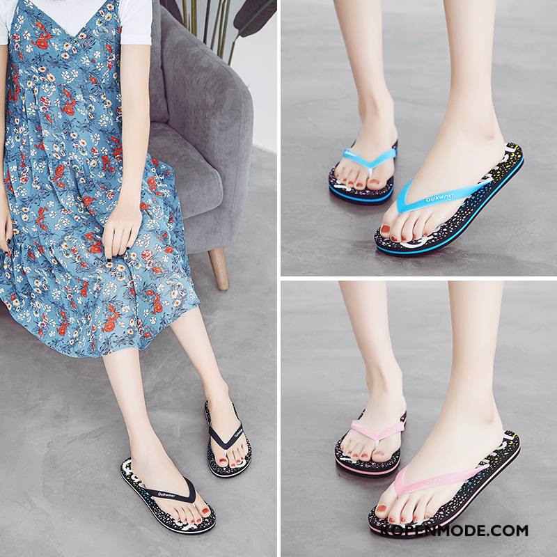 Slippers Dames Zachte Zolen Vrouwen Antislip Zomer Alle Wedstrijden Trend Blauw