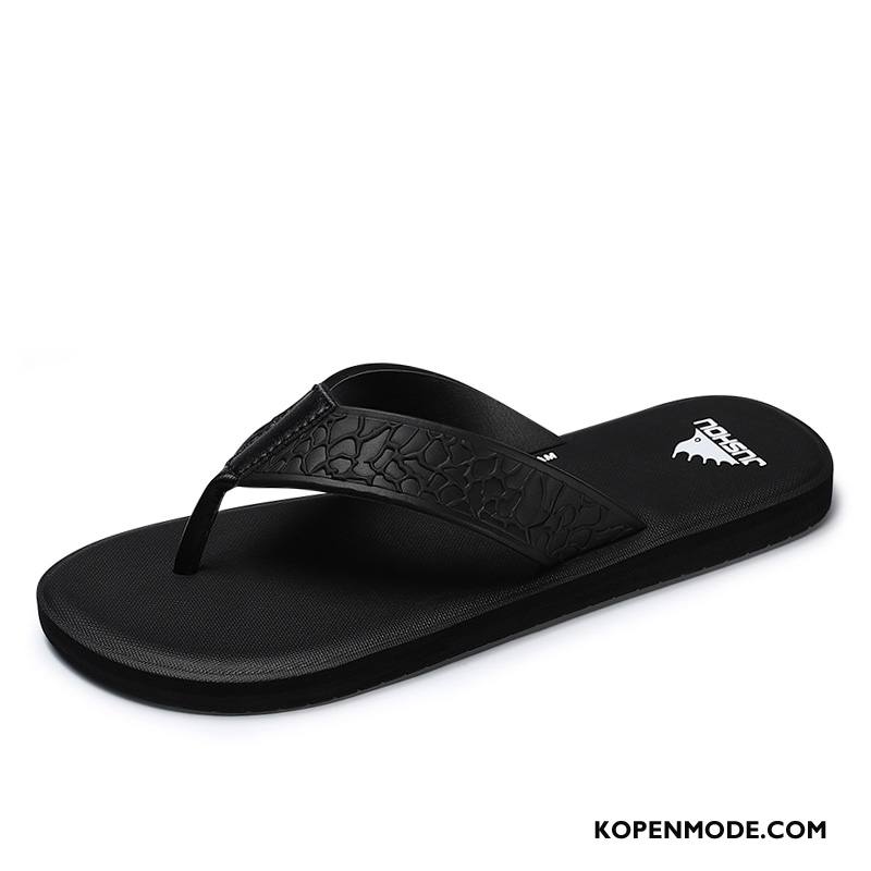 Slippers Heren Antislip Schoenen Zomer Outdoor Trend Mannen Zandkleur Zwart