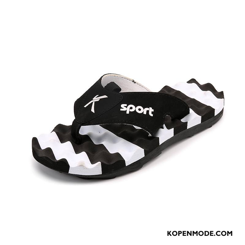 Slippers Heren Bovenkleding Persoonlijk Antislip Trend Pantoffels Outdoor Zwart