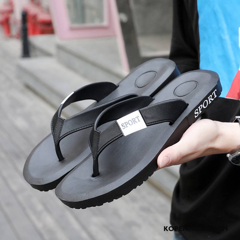 Slippers Heren Outdoor Mannen Pantoffels Casual Trend Zomer Zandkleur Zwart