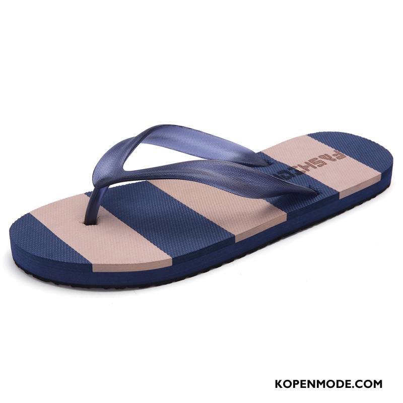 Slippers Heren Persoonlijk Zomer Trend Pantoffels Mannen Antislip Blauw Zandkleur