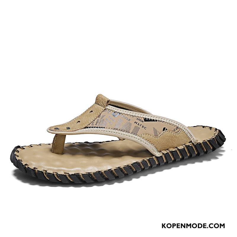 Slippers Heren Sandaal Bovenkleding Persoonlijk Mannen Outdoor Zomer Kaki Zandkleur