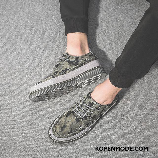 Sportschoenen Heren Brits Voorjaar 2018 Skateboard Schoenen Trend Casual Camouflage Groen