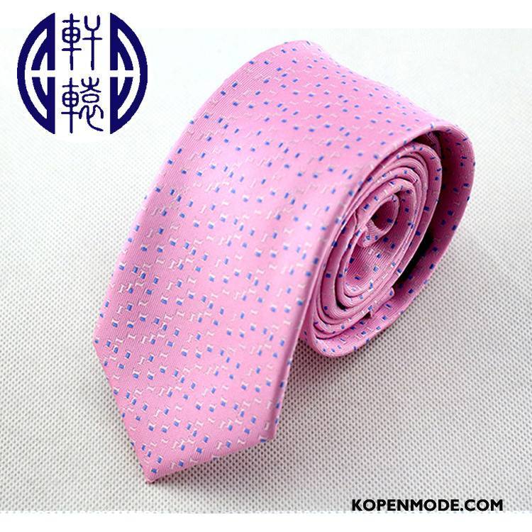 Stropdassen Heren Casual Mannen 7 Cm Werk Mode Roze