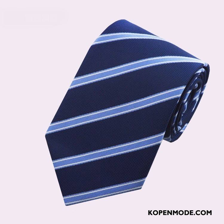 Stropdassen Heren Mode Nieuw Werk Business Mannen High End Blauw