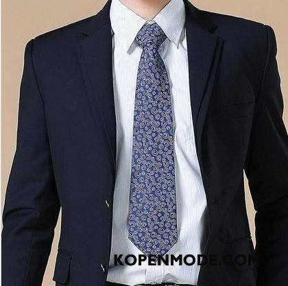 Stropdassen Heren Nieuw Uniformen Mannen Business Accessoires Gemiddelde Blauw