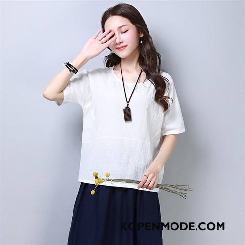 T-shirts Dames Korte Mouw Comfortabele Zomer Slim Fit 2018 Trend Effen Kleur Wit