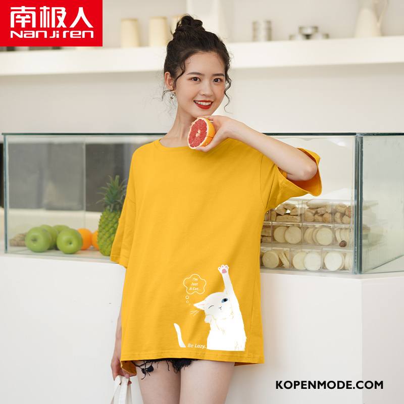 T-shirts Dames Zomer Voorjaar Super Dun Vrouwen Onderhemd Geel