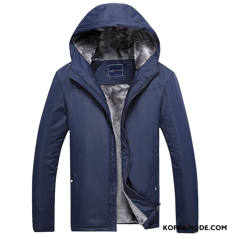 Trenchcoat Heren Outdoor Jeugd Mannen Jas 2018 Hoodie Donkerblauw