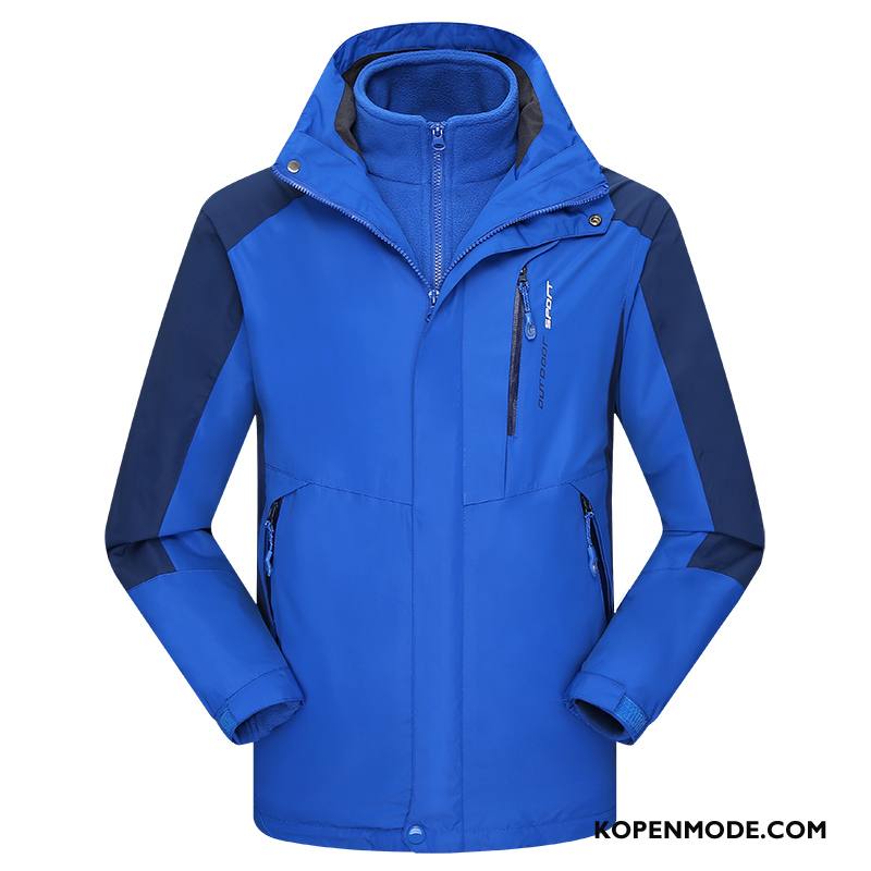 Trenchcoat Heren Sport Outdoor Marineblauw