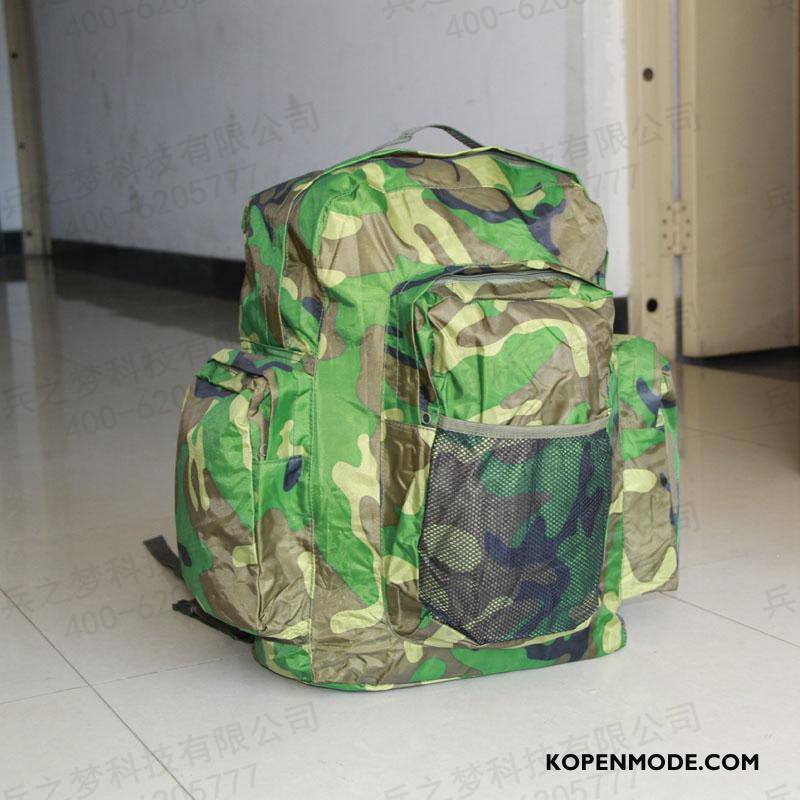 Wandelrugzak Heren Outdoor Reizen Tas Alpinisme Doek Oxford Camouflage Groen