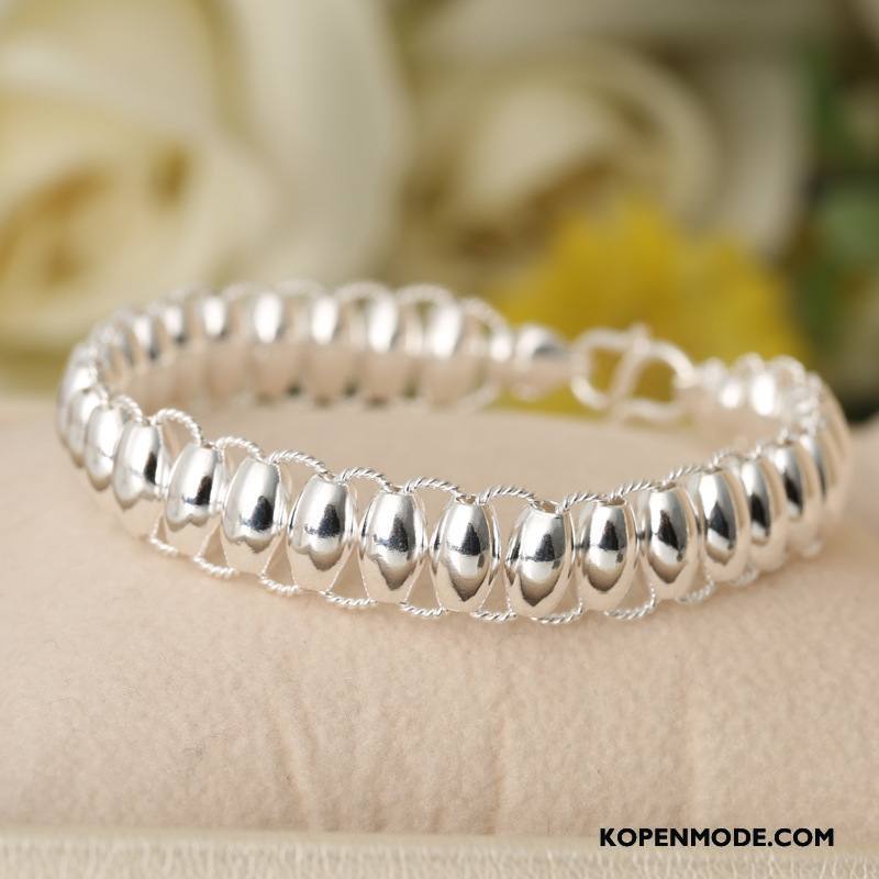 Zilveren Sieraden Dames Accessoires Armbanden Mode Rondje Met De Hand Zilver