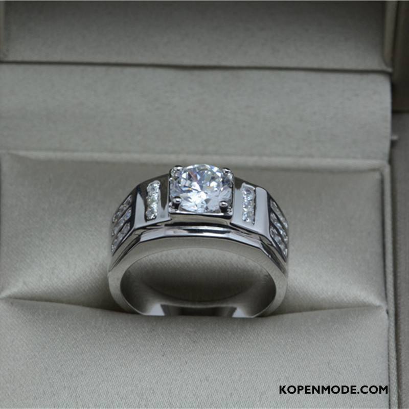 Zilveren Sieraden Heren Accessoires Zuiver Mannen Europa Luxe Hart Zilver