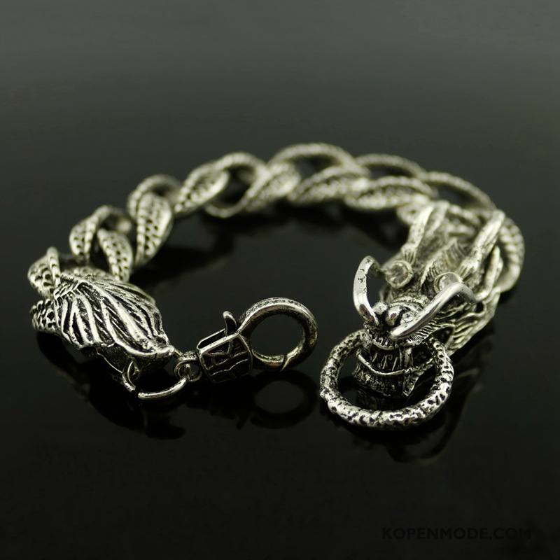 Zilveren Sieraden Heren Dragon Patroon Mode Scheppend Lovers Vrouwen Armbanden Zilver