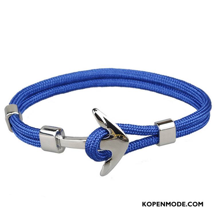 Zilveren Sieraden Heren Mannen Armbanden 2018 Nieuwe Blauw Zilver