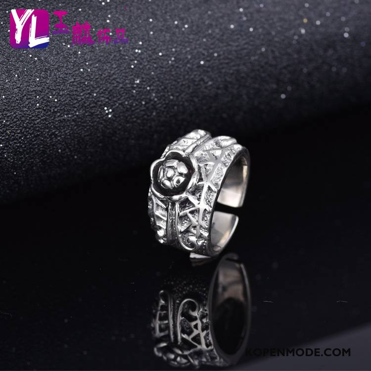Zilveren Sieraden Heren Mannen Mode Elegante Verstelbaar Nieuw Accessoires Zilver